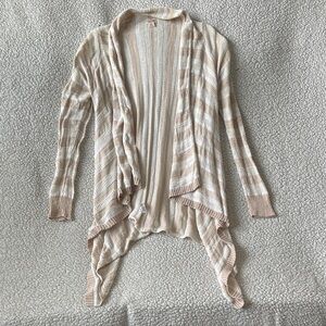Mossimo Supply Co. Cream and Tan Striped Cardigan